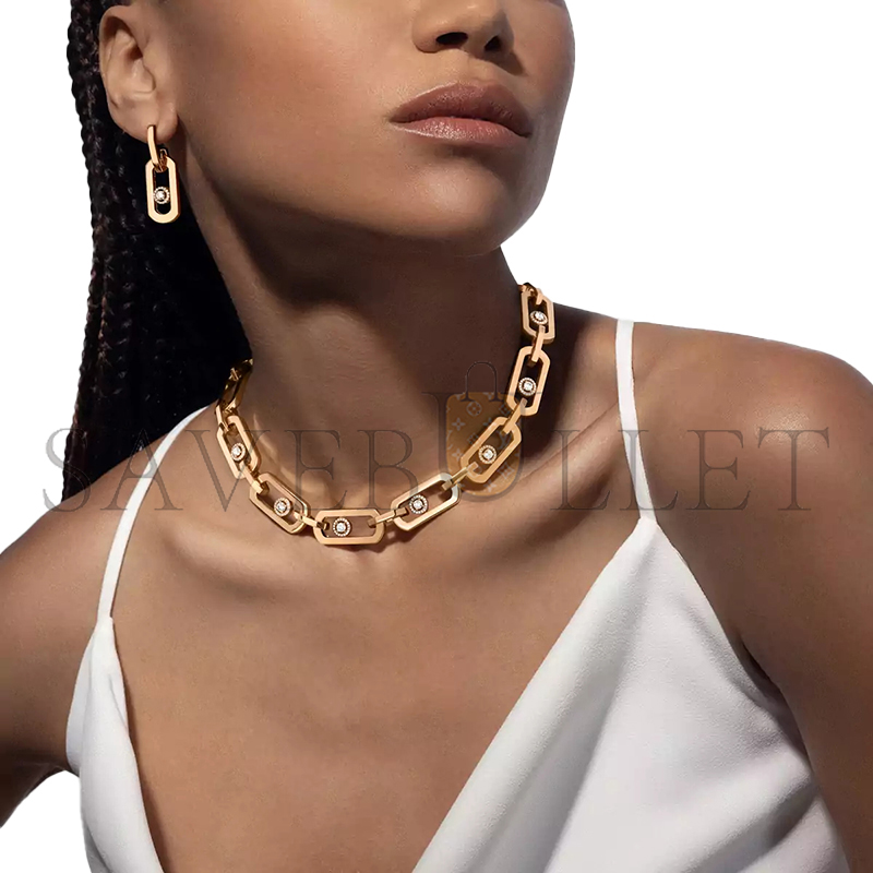 MESSIKA SO MOVE XL PENDANT EARRINGS YELLOW GOLD DIAMOND EARRINGS 13132-YG