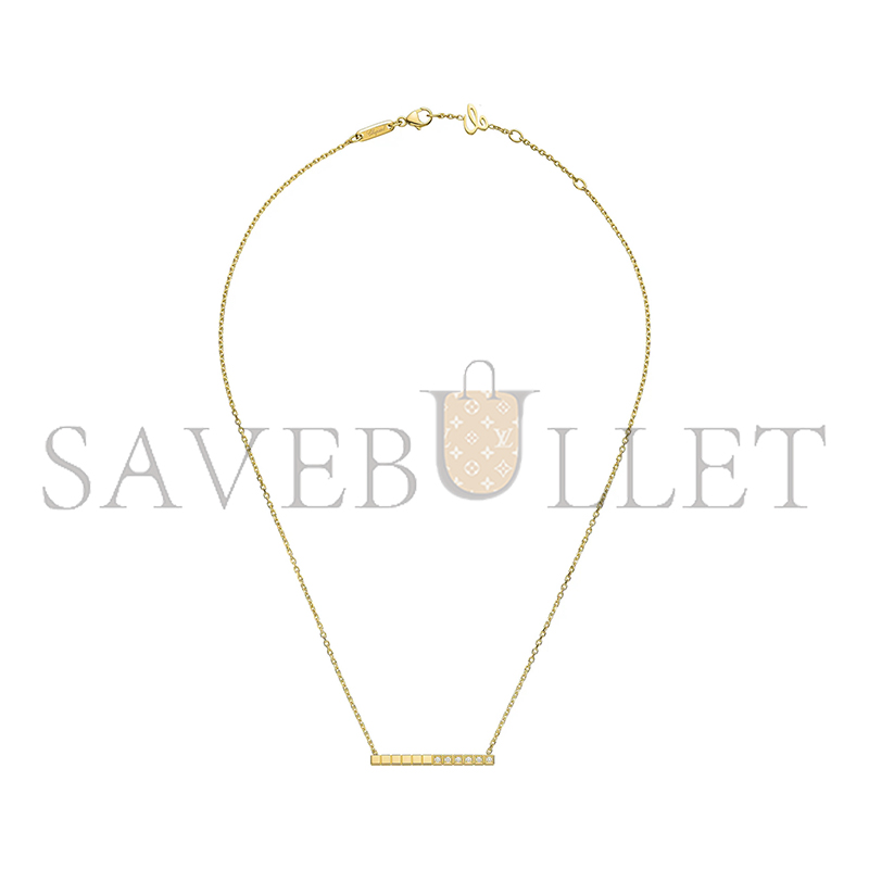 CHOPARD ICE CUBE NECKLACE, YELLOW GOLD, HALF-SET DIAMONDS 817702-0002