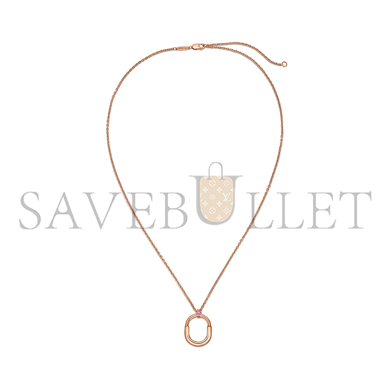 TIFFANY LOCKSMALL PENDANT IN ROSE GOLD WITH A PINK SAPPHIRE 75202806
