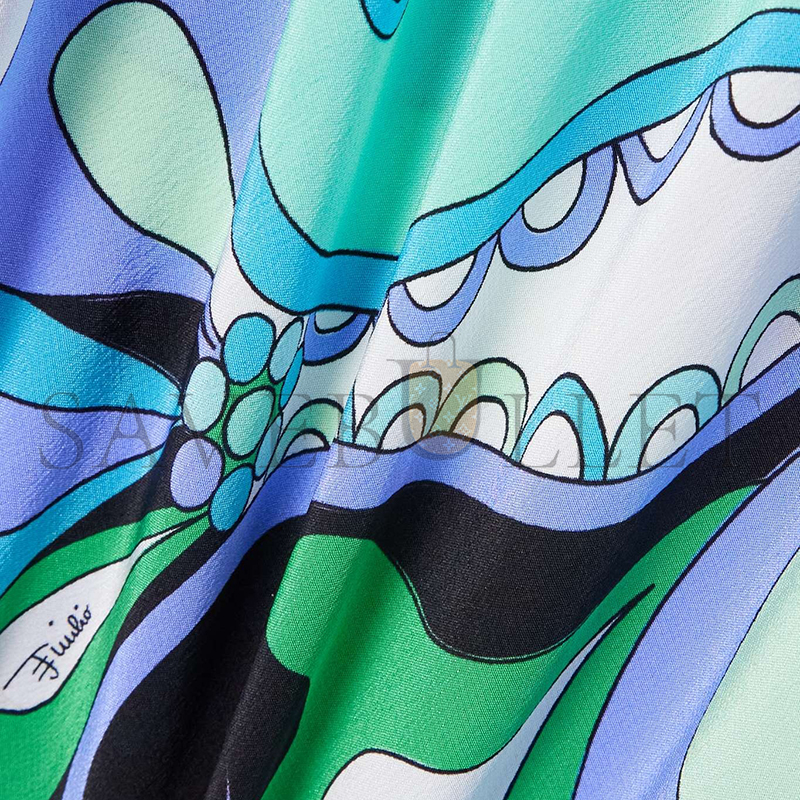 PUCCI PRINTED SILK CREPE DE CHINE MAXI DRESS 5HRI265H733025