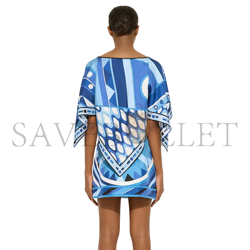 PUCCI VIVARA PRINT CAPE BLOUSE 5URM985U816P22