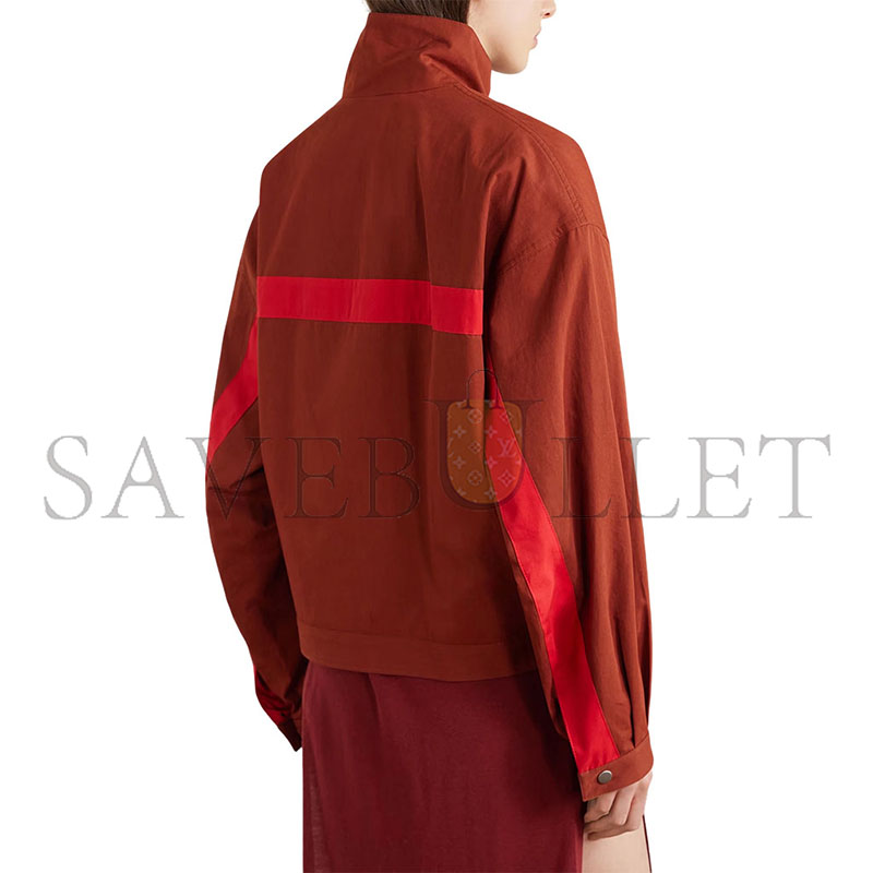 YSL EMBROIDERED STRIPED COTTON JACKET 