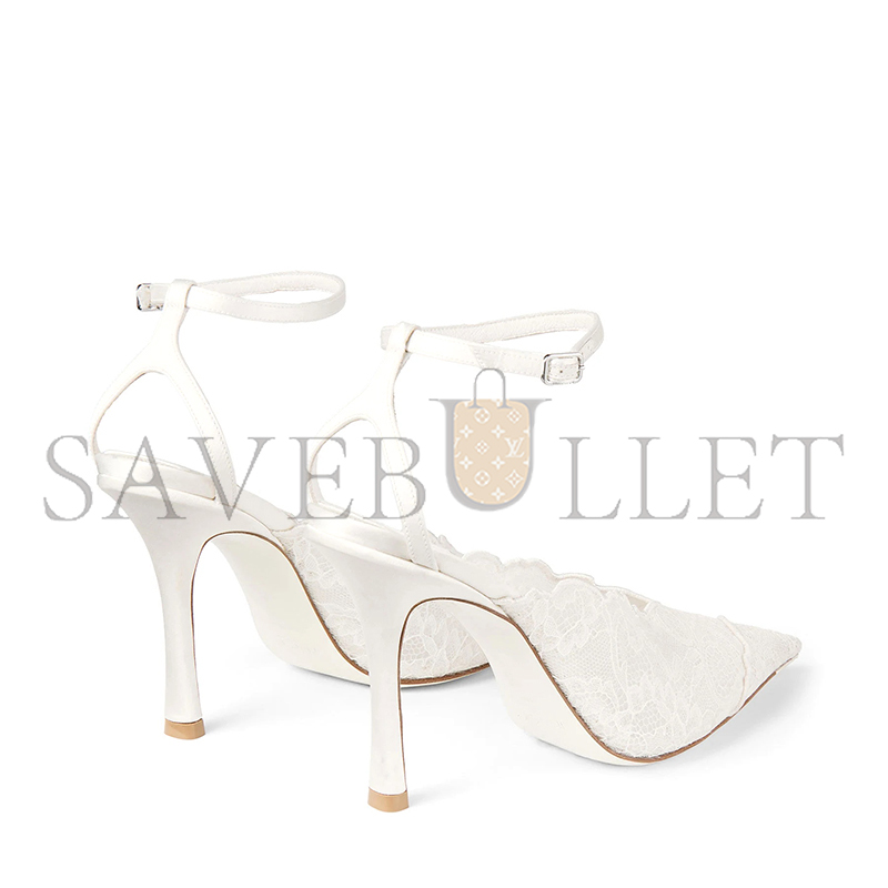 JIMMY CHOO FAIZ 100 IVORY JIMMY CHOO LACE PUMPS FAIZ100HBV