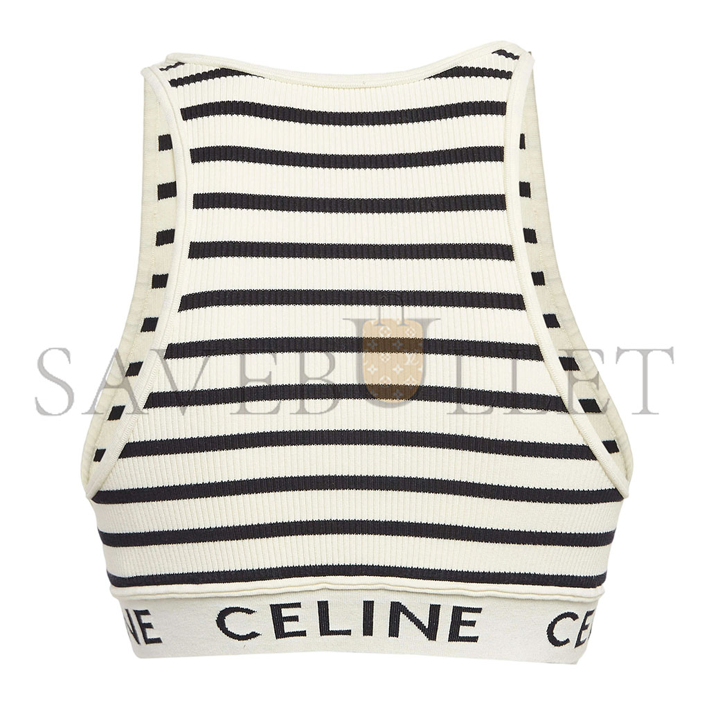 CELINE LOGO KNIT STRIPED SPORTS VEST 2A22O372N