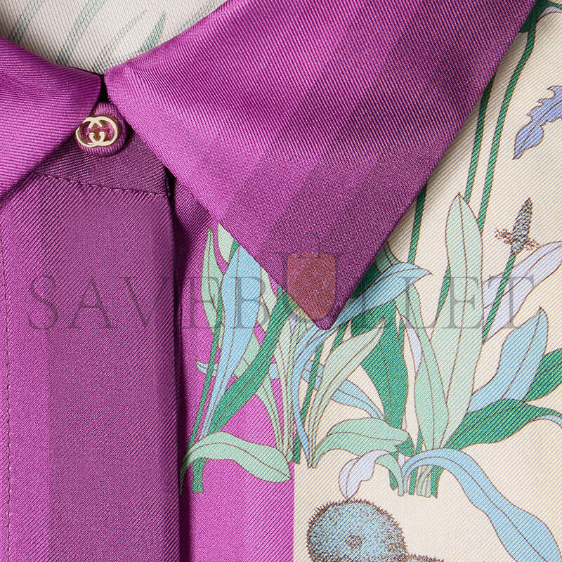 GUCCI PRINTED SILK TWILL SHIRT 856092