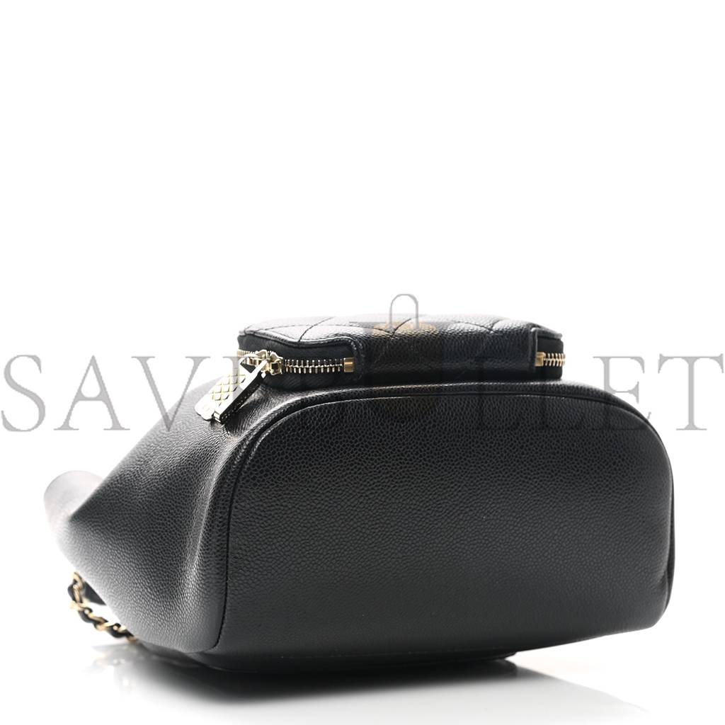 CHANEL MASTER CAVIAR QUILTED CC POCKET BUCKET BAG BLACK ROSE GOLD HARDWARE (19*18*8cm) CHANEL MASTER CAVIAR QUILTED CC POCKET BUCKET BAG BLACK ROSE GOLD HARDWARE (19*18*8cm)