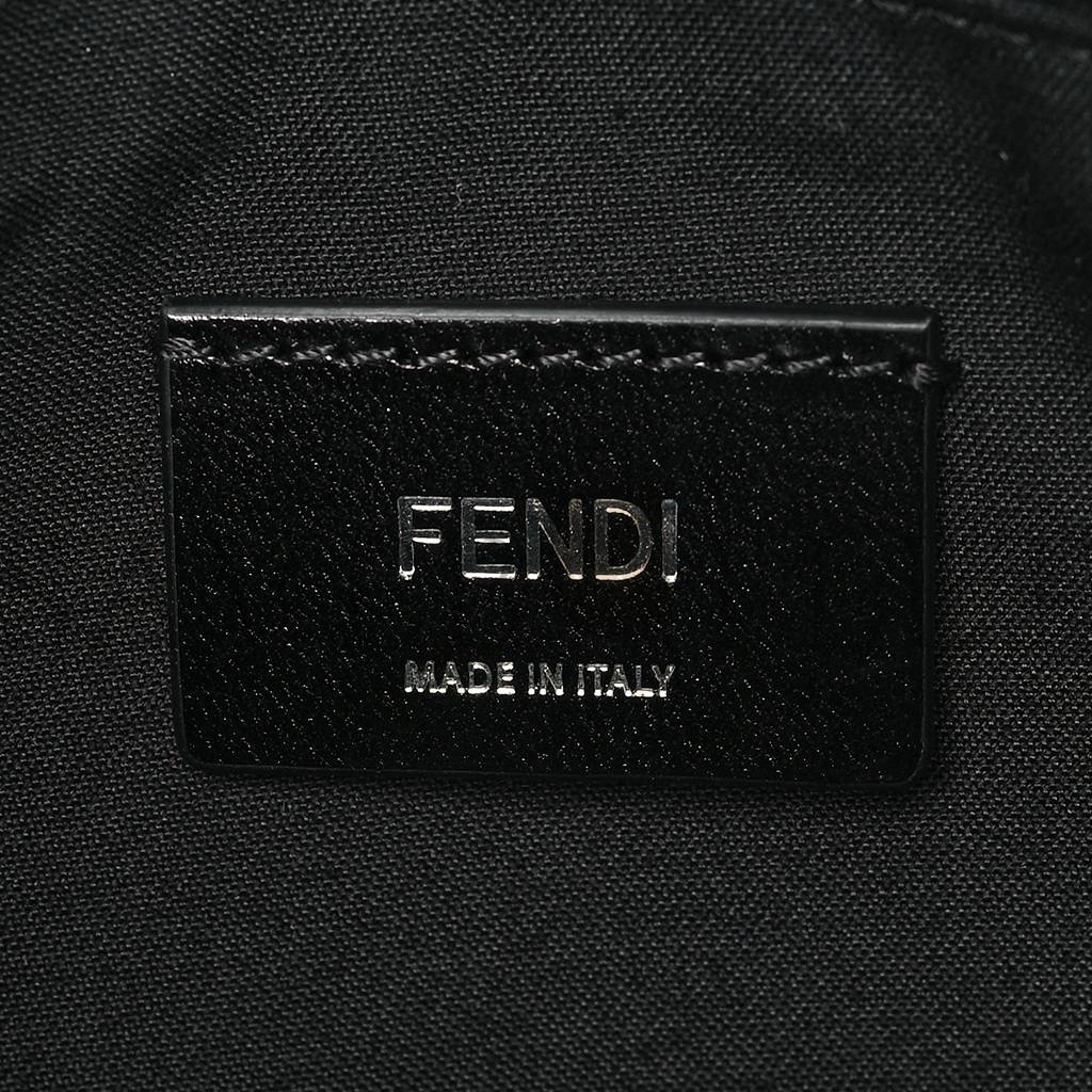 FENDI GLAZED FABRIC VITELLO LIBERTY FF 1974 DIAGONAL MEDIUM CAMERA CASE BLACK SUNFLOWER (23*15*4cm) FENDI GLAZED FABRIC VITELLO LIBERTY FF 1974 DIAGONAL MEDIUM CAMERA CASE BLACK SUNFLOWER (23*15*4cm)